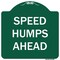 Signmission Speed Humps Ahead Heavy-Gauge Aluminum Architectural Sign, 18" x 18", GW-1818-9887 A-DES-GW-1818-9887 - alternate 1